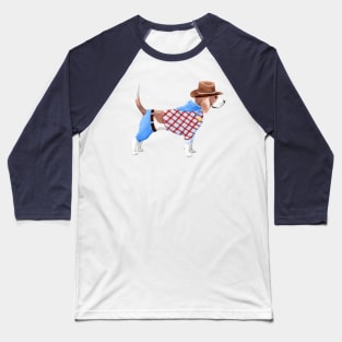 Cowboy Beagle Baseball T-Shirt